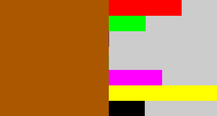 Hex color #aa5700 - cinnamon