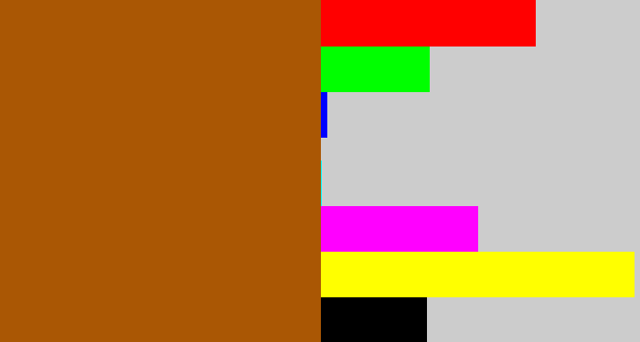 Hex color #aa5704 - cinnamon