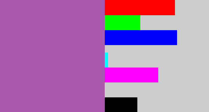 Hex color #aa57b0 - amethyst