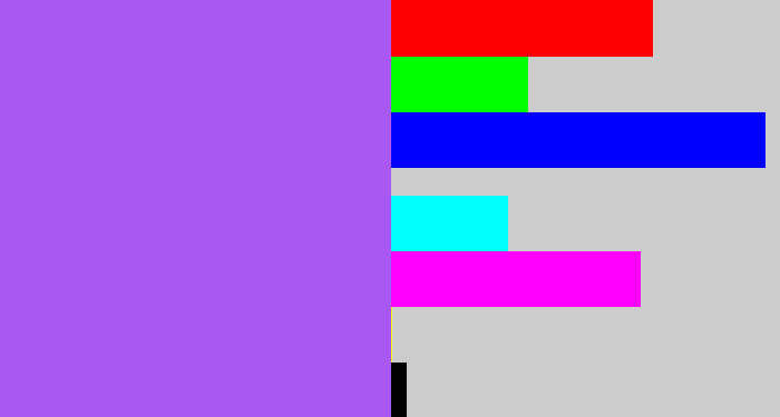 Hex color #aa58f4 - lighter purple
