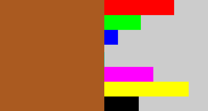 Hex color #aa5a20 - sienna