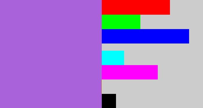 Hex color #aa62db - lightish purple