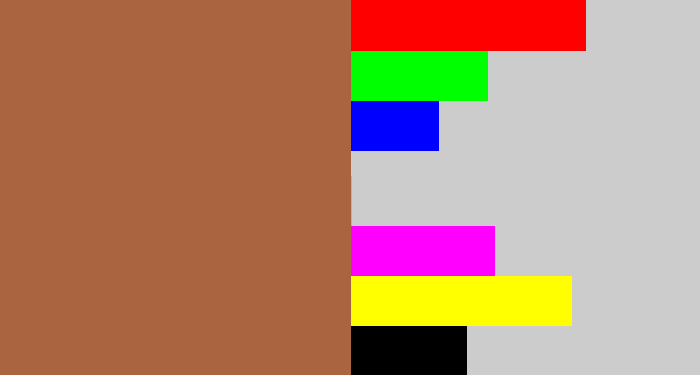 Hex color #aa643f - earth