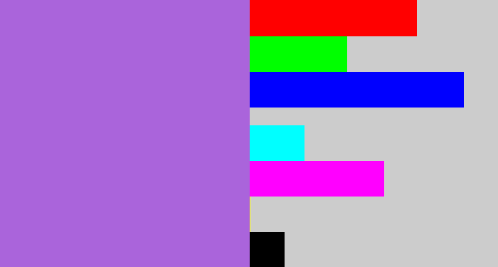 Hex color #aa64db - lightish purple