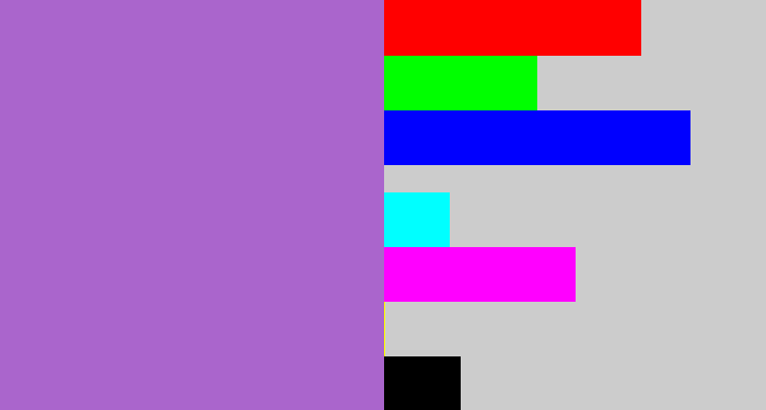 Hex color #aa65cc - amethyst