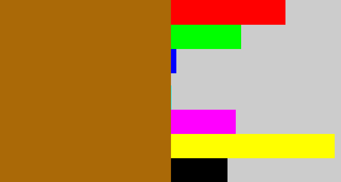 Hex color #aa6907 - caramel