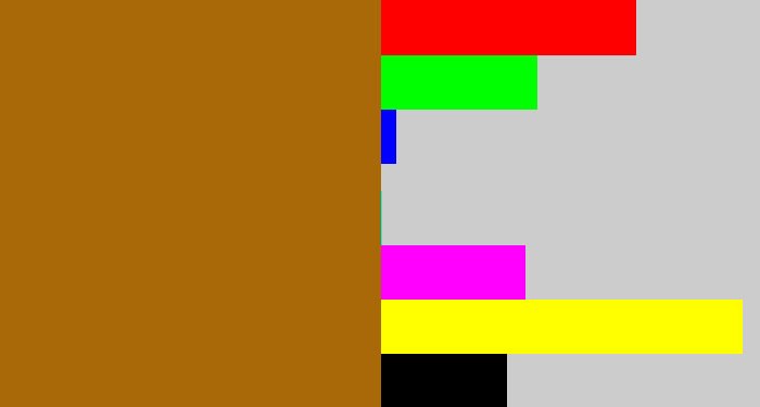 Hex color #aa6909 - caramel