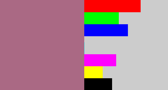Hex color #aa6984 - mauve