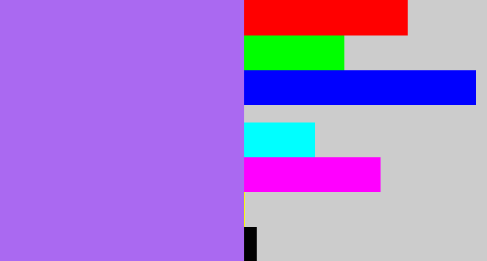 Hex color #aa69f1 - light urple