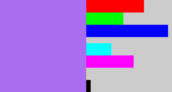 Hex color #aa6df1 - light urple