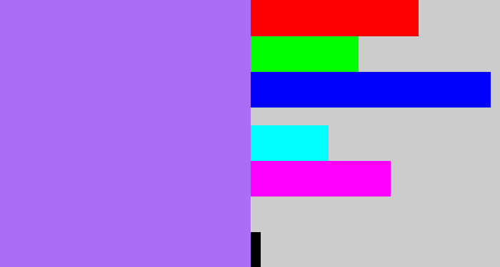 Hex color #aa6df6 - light urple