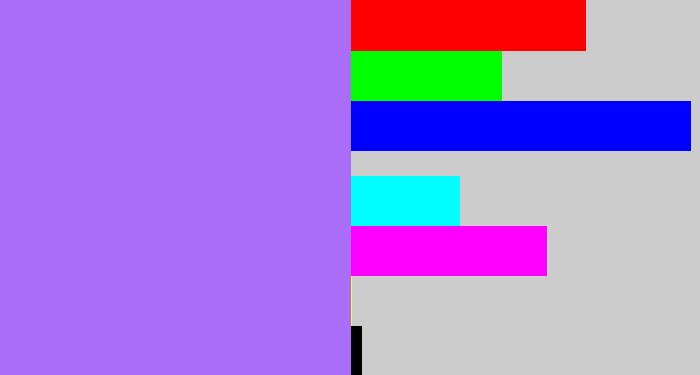 Hex color #aa6df7 - light urple