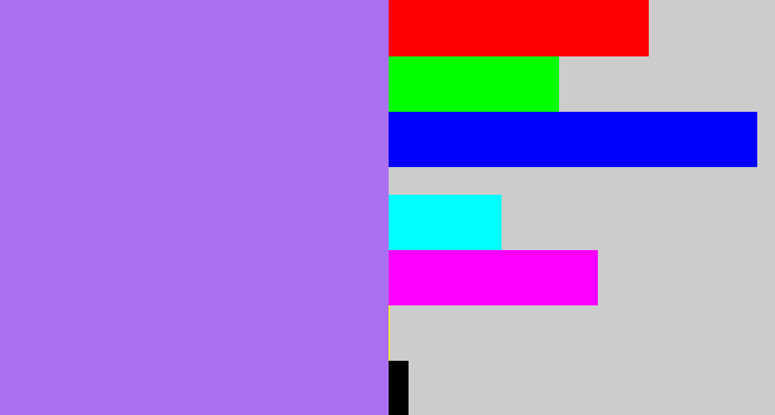 Hex color #aa70f1 - light urple