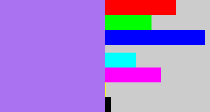 Hex color #aa71f1 - light urple