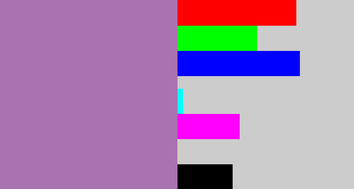 Hex color #aa72b0 - soft purple