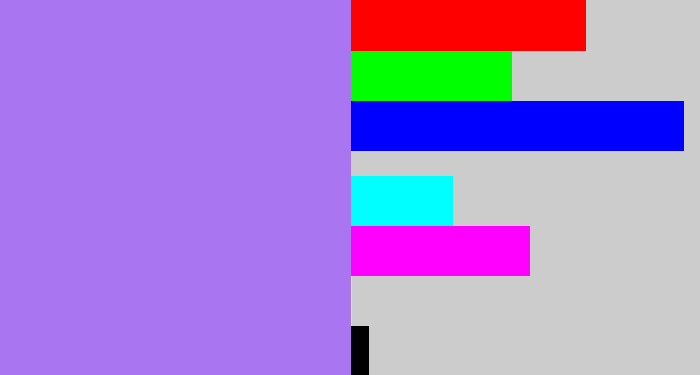 Hex color #aa75f1 - light urple
