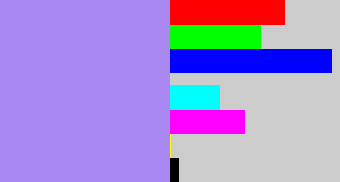 Hex color #aa88f1 - light urple