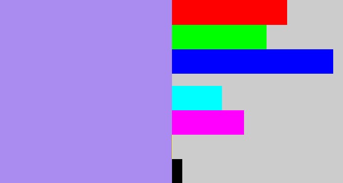 Hex color #aa8cf0 - perrywinkle