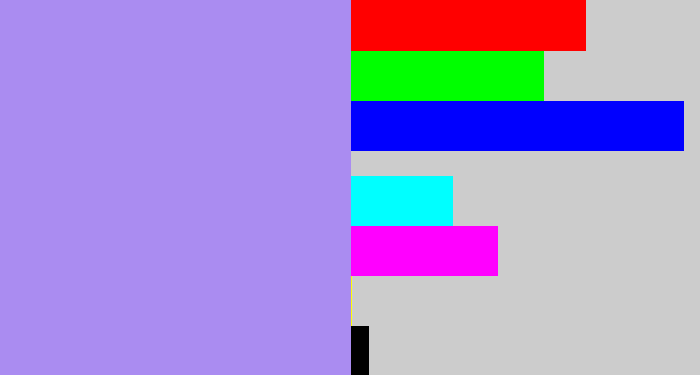 Hex color #aa8cf1 - liliac