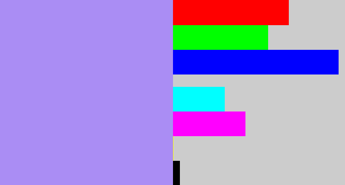 Hex color #aa8df4 - liliac