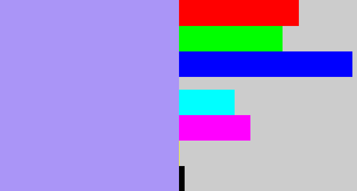 Hex color #aa95f7 - liliac