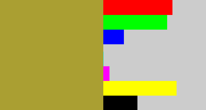Hex color #aa9f32 - booger