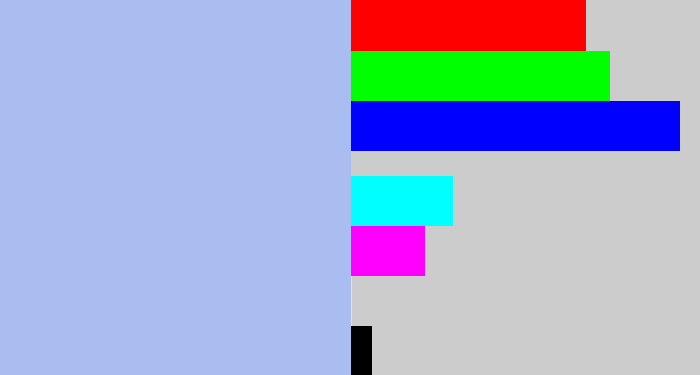 Hex color #aabdf0 - pastel blue