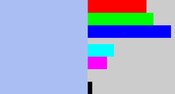 Hex color #aabef3 - pastel blue