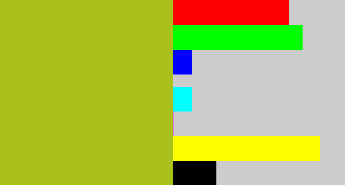 Hex color #aac01c - pea