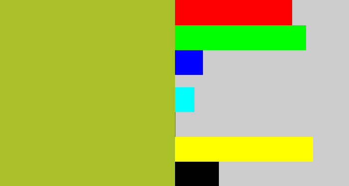 Hex color #aac029 - pea