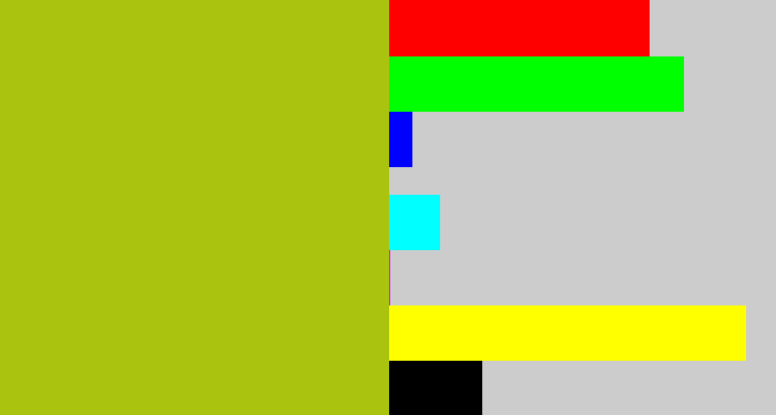 Hex color #aac30f - snot