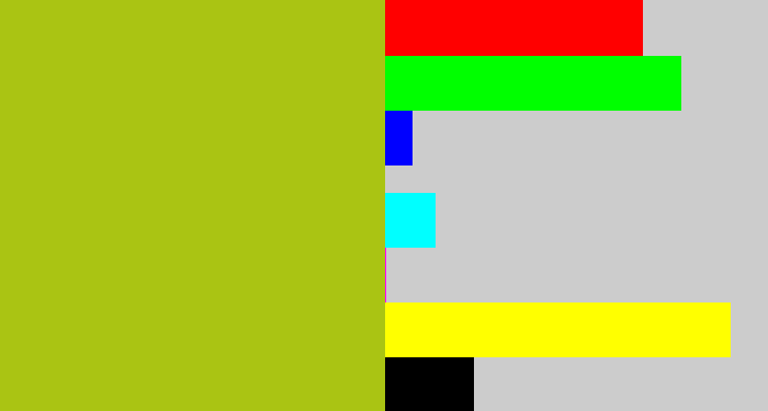 Hex color #aac413 - snot
