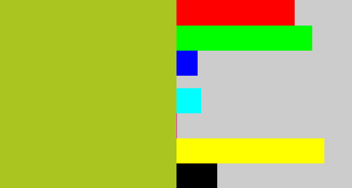 Hex color #aac51f - pea