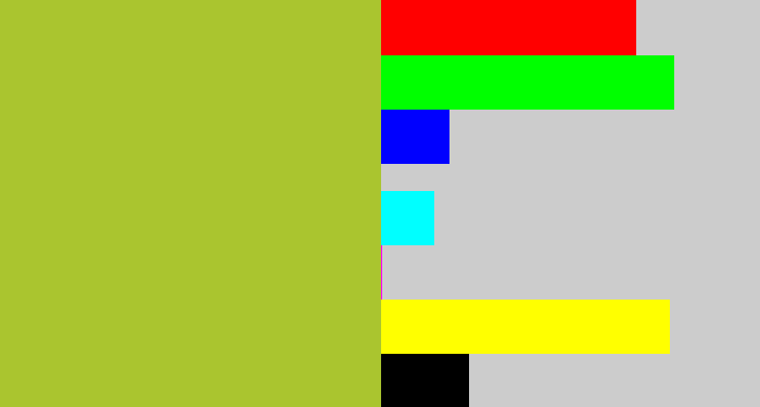 Hex color #aac52f - pea