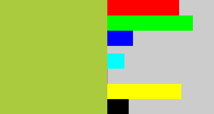 Hex color #aacb3e - booger