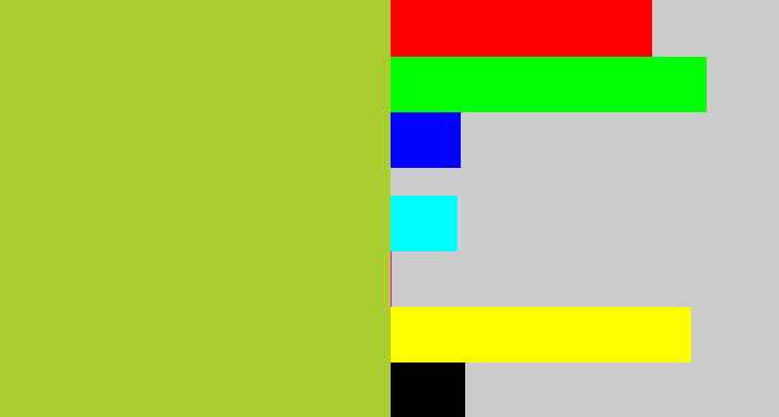 Hex color #aace2f - pea