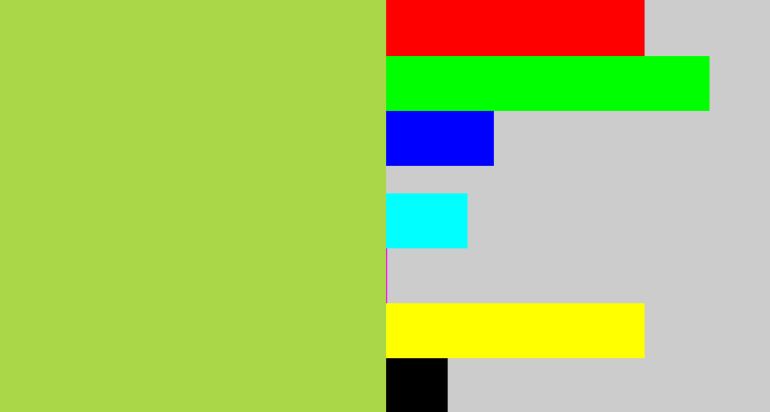 Hex color #aad748 - kiwi