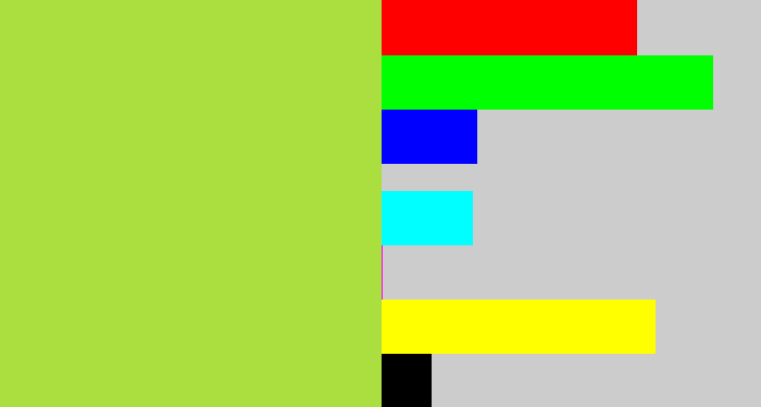 Hex color #aadf3f - kiwi