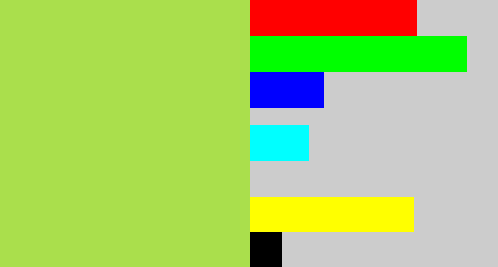 Hex color #aadf4c - kiwi
