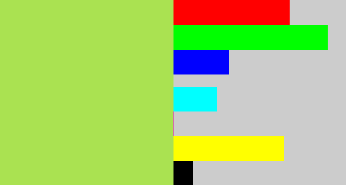 Hex color #aae251 - kiwi