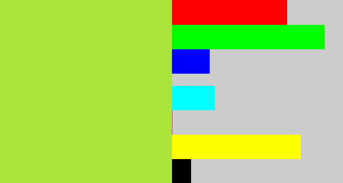 Hex color #aae439 - kiwi
