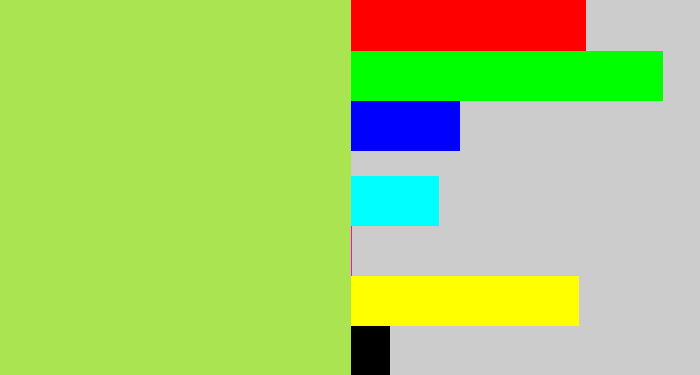 Hex color #aae450 - kiwi