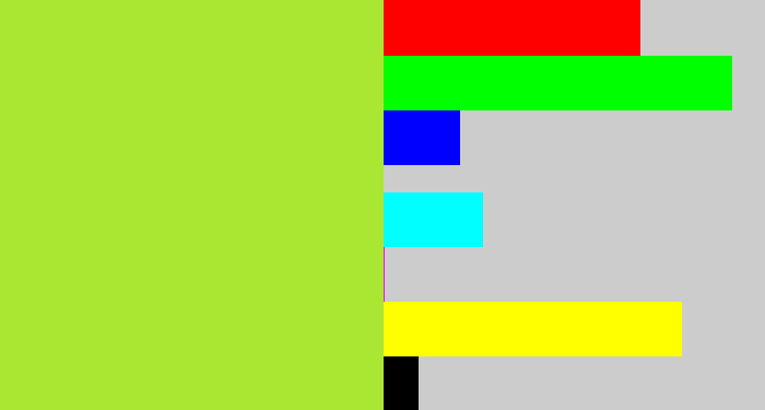 Hex color #aae733 - kiwi