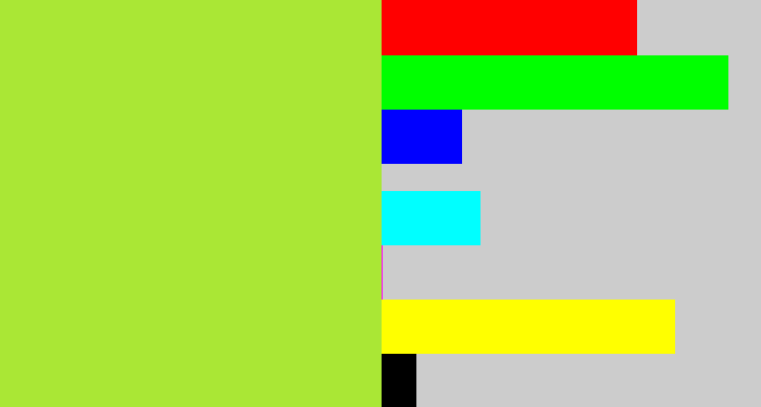 Hex color #aae735 - kiwi