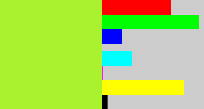 Hex color #aaf130 - lime