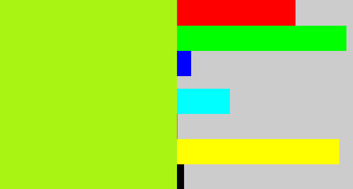 Hex color #aaf414 - yellowgreen