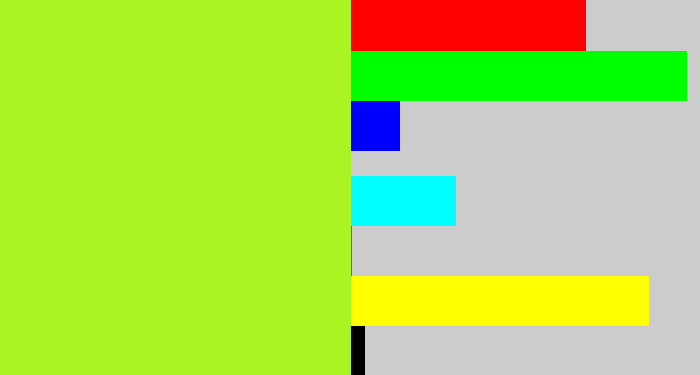 Hex color #aaf424 - lime