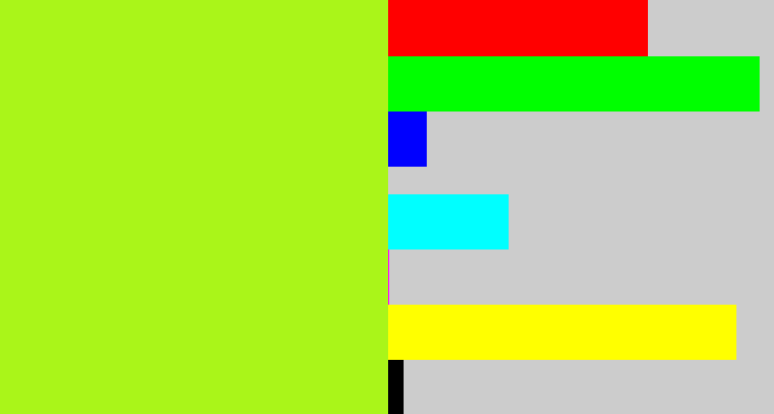 Hex color #aaf519 - yellowgreen