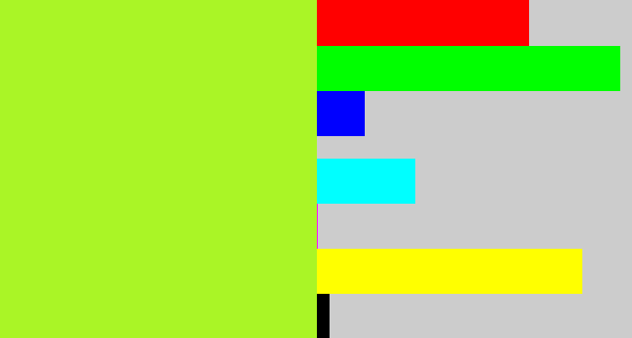 Hex color #aaf526 - lime