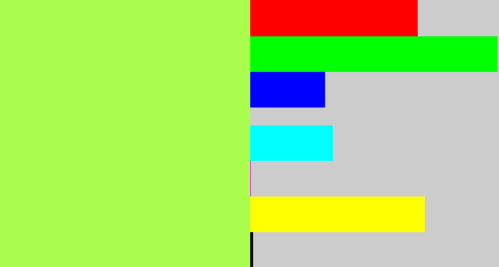 Hex color #aafd4c - kiwi